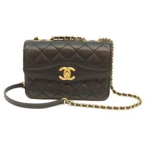 CHANEL Chanel No. 24 Black Lambskin Coco Vintage Flap Mini Matelasse 18 Shoul...